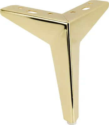 Produktbild von Möbelfuß "Stern" in Goldchrom, 15 cm Höhe – Eleganter und stabiler Unterstützung für eine  Möbelgestaltung