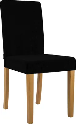 Immagine prodotto di Sedia da pranzo in corda, sedia da cucina, comodo cuscino, robusta struttura in legno, nero