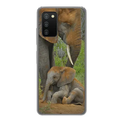 Produktbild von MuchoWow® Handyhülle Schutzhülle Hülle für Samsung Galaxy A03s Elefant - Tiere - Sand - Natur Silikon Softcase Handy Hülle - Schutz