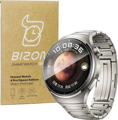 Produktbild von Folia hydrożelowa na ekran Bizon Glass Hydrogel do Huawei Watch 4 Pro / 4 Pro Space Edition, 2 sztuki
