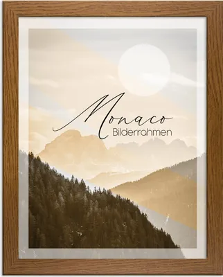 Produktbild von Bilderrahmen Monaco - 50x75 cm, Eiche Rustikal Nachbildung, 1 mm Kunstglas klar