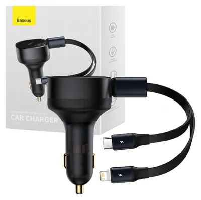 Obrázok produktu pre Baseus Enjoyment, Auto, Zapaľovač, 12 V, 0,75 m, Čierna