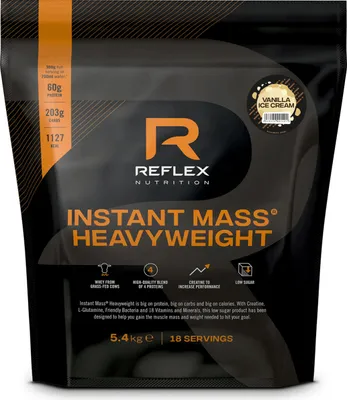 Produktbild von Reflex Nutrition Instant Mass Heavyweight (5.4kg) Vanilla Ice Cream - Gewichtszunahme - Mit Kreatin
