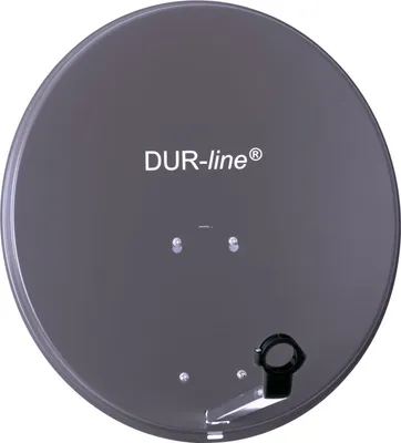 A satellite dish is shown against a white background.