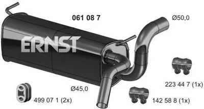 Produktbild von ERNST 061087 Endschalldämpfer für OPEL ASTRA J Auspuff