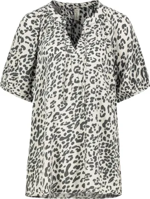 Produktbild von Leo Bluse mit Allover-Print und V-Neck Viskose | XL