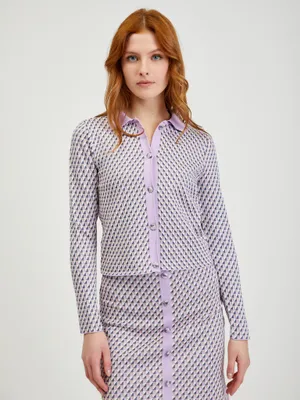 Produktbild von Orsay Hellviolette gemusterte Damen-Strickjacke DP-3547267__XS