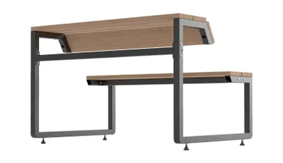 Immagine prodotto di hiyard Stooble / Outdoor Sitzbank & multifunktionale Tisch-Bank-Kombination / anthrazit / L 840 mm · B 1200 mm · H 780 mm / robust & wetterfest