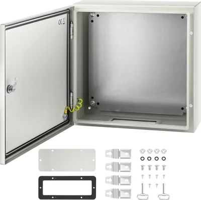 Zdjęcie produktu dla VEVOR Obudowa stalowa NEMA, 20 x 20 x 6\'\' Stalowa skrzynka rozdzielcza NEMA 4X, wodoodporna i pyłoszczelna IP66, elektryczna skrzynka przyłączeniowa do użytku zewnętrznego/wewnętrznego, z płytą montażową