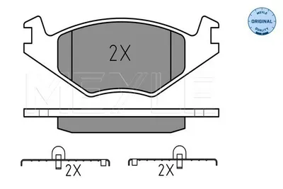 Produktbild von MEYLE 025 208 8715 Bremsbeläge Vorne für VW GOLF III (1H1) GOLF II (19E, 1G1) GOLF I Cabriolet (155) PASSAT Variant (3A5, 35I) Polo Coupe (86C, 80)