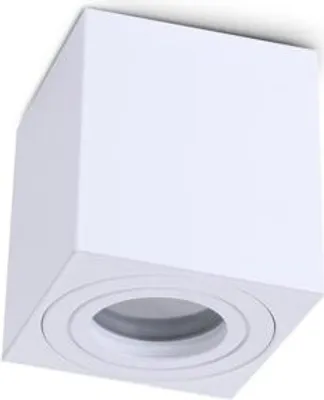 Produktbild von Aufputzlampe AQUARIUS GU10 qudratisch Weiß IP44 Kobi