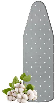 Strijkplankovertrek aus Baumwolle, 118-128 x 35-43 cm, grau