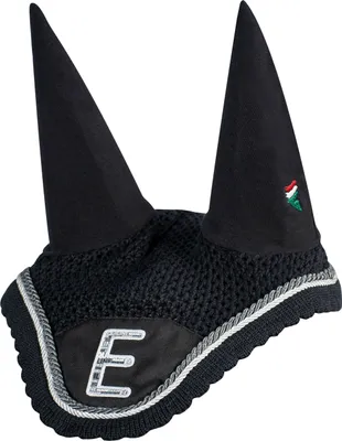 Image de Equiline CHEVAL bonnet anti-mouches Cymone NOIR FS20, Eq20_FS_Gr.:UNI