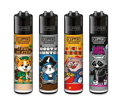 Produktbild von Clipper Feuerzeug 4er Set Trip Buddies