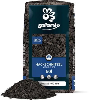 Produktbild von Galamio Holzhackschnitzel Schwarz 60l