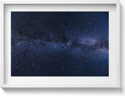 Produktbild von Bild von Weltraum und Sternen– Wandbild mit Rahmen – Gerahmtes Bild  – Wanddekoration – 70x50 cm –  Schwarz Rahmen