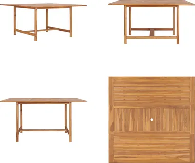 Image de vidaXL Table de jardin 150 x 150 x 76 cm, bois massif teck - Table à manger - Tables à manger - Table de salle à manger - Tables de salle à manger