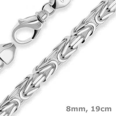 8mm-Armband-Königskette-aus-925-Silber-19cm