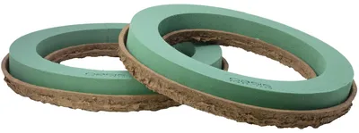 Steckschaumring Ø 38 cm, 2 Stück, mit Kartonunterlage