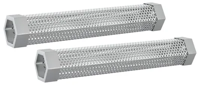 Image de vidaXL, 2 tubes de fumée, 5 x 5 x 30 cm, acier inoxydable 304, argenté