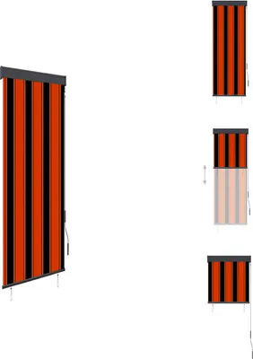 Image de vidaXL Store extérieur 60 x 250 cm orange et marron - Stores vénitiens & stores à enroulement