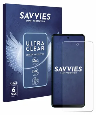 A product box and a screen protector for a smartphone are displayed.