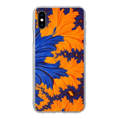 Produktbild von MuchoWow® Handyhülle Schutzhülle Hülle für iPhone Xs Blätter - Kunst - Psychedelisch Silikon Softcase Handy Hülle - Handytasche