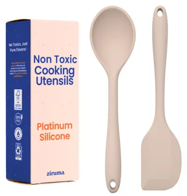 Produktbild von Elzusha – Hitzebeständige Silikon-Küchenhelfer – 8-teiliges Set, Beige