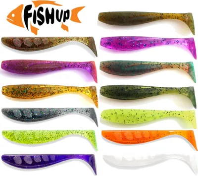 Produktbild von Fishup Wizzle Shad 2' 5,5cm - 10 Gummifische, Fishup Farben:Green Pumpkin / Red & Black