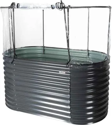 Produktbild von ZIPPER ZI-BGWH150 Hochbeet mit Abdeckung Gartenhochbeet 160x80x150 cm anthrazit