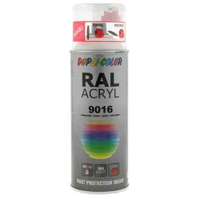 Produktbild von DUPLI-COLOR RAL 9016 verkehrsweiß seidenmatt, 400 ml