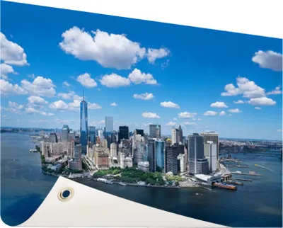 Produktbild von Gartenposter - 60x40 cm - Luftaufnahme der Skyline von Manhattan  - Modernes Wandbilder - Amerikanische Städte