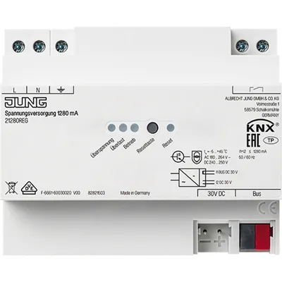 Produktbild von JUNG Spannungsversorgung 1280mA KNX 21280 REG 21280REG