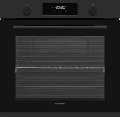 Produktbild von Sharp Einbau-Backofen K-71P28BNH-EU 78 Liter Pyrolyse Funktion LED-Display 1-fach Vollauszug