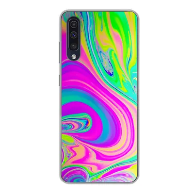 Produktbild von MuchoWow® Handyhülle Schutzhülle Hülle für Samsung Galaxy A50 Formen - Farbe - Kunst - Psychedelisch Silikon Softcase Handy Hülle - Mobiltelefonhülle