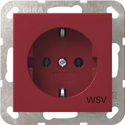 Obrázek produktu pro WSV červená zásuvka - Ochranný kontakt zásuvky červený 4188108