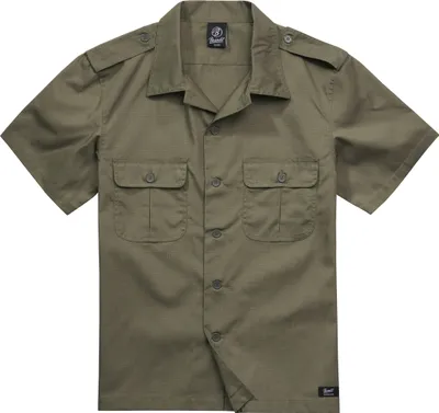 Obrázek produktu pro Pánské kraťasy Brandit US Shirt Ripstop shortsleeve olive - S