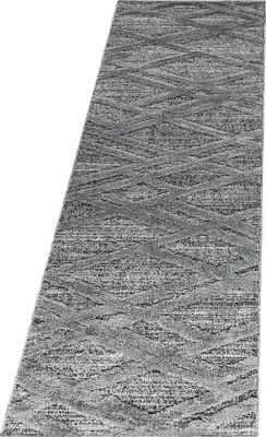 Produktbild von Teppich Läufer Wohnzimmer Grau 80x250 Boho-Design aus Polypropylen