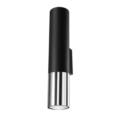 Zdjęcie produktu dla Kinkiet LOOPEZ czarny-chromowany 2xGU10x40W metal wym:29x6x8cm IP20 Sollux Lighting