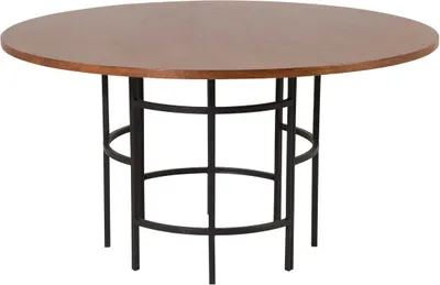 Immagine prodotto di Tavolo da pranzo FURNLUX Copenhagen Noce e Nero 140cm / Hauptfarbe: Braun / Dimensioni: 140 x 140 x 75 cm