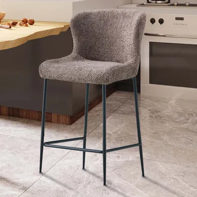 Image de Stozy Bouclé Barhocker Alpha Sand