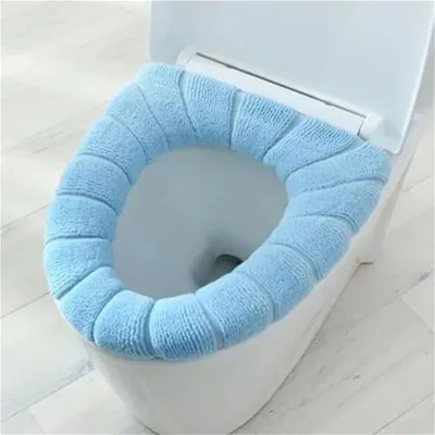 Produktbild von Toilettensitzbezug 1 stück Toilettensitzauflage Dehnbare Toilettensitzkissenbezug Matte Wärmer Haushaltswaren Badezimmerbedarf