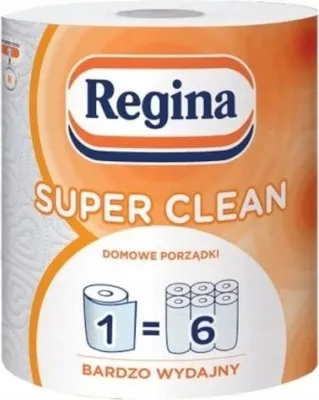 A product image of Regina Super Clean kitchen paper rolls.