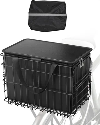 Immagine prodotto di VEVOR cestino posteriore per bicicletta 340x210x225 mm, cestino posteriore per bicicletta pieghevole, cestino per il trasporto di cani, animali domestici, frutta e generi alimentari
