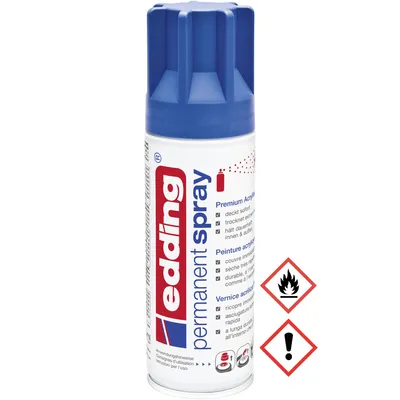 Produktbild von edding Permanent Spray enzianblau 200 ml Premium Acryllack, RAL 5010