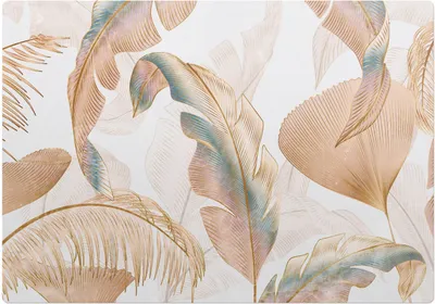 Produktbild von Zarte Blätter – Bodenschutzmatte – Stuhlunterlage 100x100 cm – Rutschfest – Hartbodenmatte