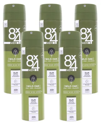 Produktbild von 5 Stck. 8x4 Men Wild Oak 48h Schutz Anti Transpirant Spray je 150ml