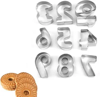 Productafbeelding van Kunststof koekjesvormen - set van 10 stuks - voor snoepjes en feestjes