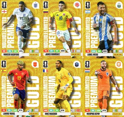 Produktbild von PANINI FIFA WORLD CUP 2026 – Premium GOLD set of 6 cards: MESSI YAMAL set