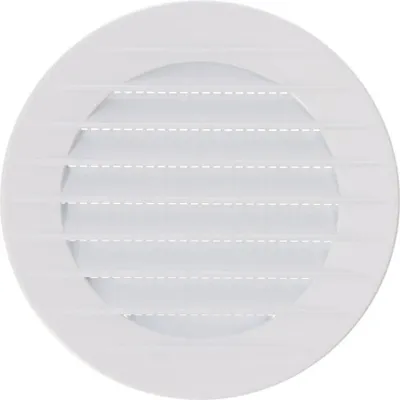 Immagine prodotto di 5 griglie di ventilazione rotonde incassate con zanzariera, ø 80 x 24 mm, in ABS bianco